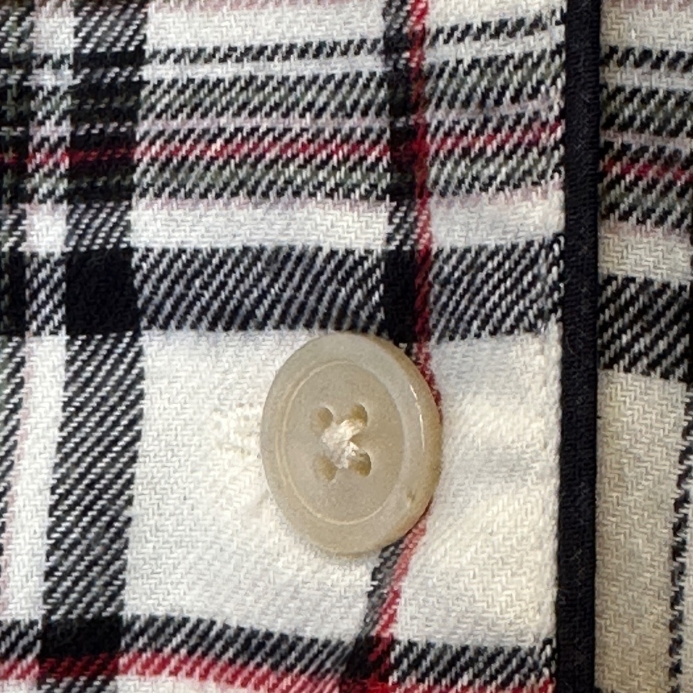 Madewell Plaid Flannel PJ Top Mens Tailored Style Button Up Pocket Sleep Shirt - Picture 10 of 16